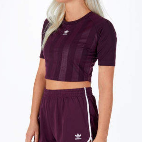 adidas purple crop top